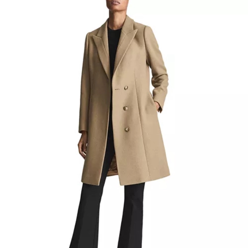 NWOT Reiss Marlow Camel Wool Coat